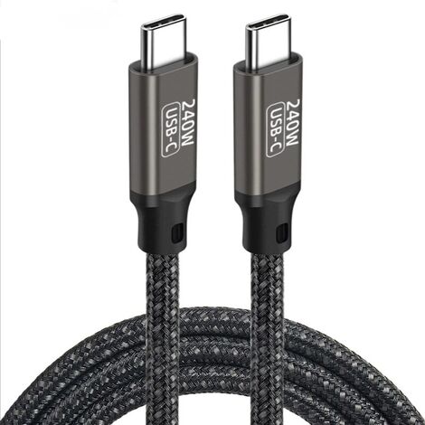 Cable USB C Macho a USB-C Macho PD3.1 240W 5A/48V 0.50 M Negro (1/5)