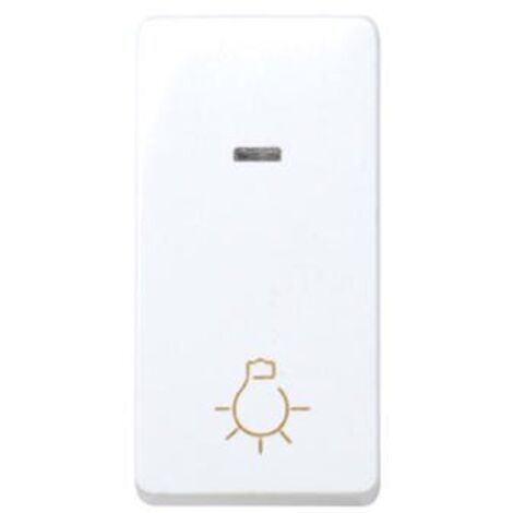 Pulsador luz estrecho con luminoso Simon 27 Play Blanco