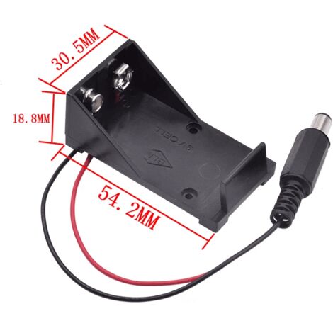 Adaptador para pila 9v con conector DC