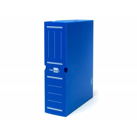 Caja archivo definitivo plastico Liderpapel 36x26x10 cm  Azul (1/5)