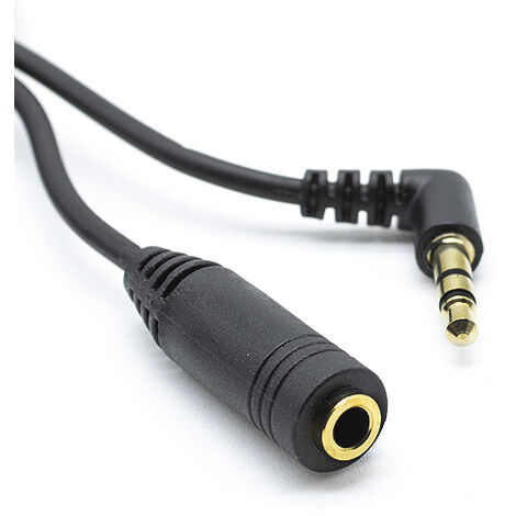Cable alargador de audio estéreo jack 3.5 mm 1 M Negro