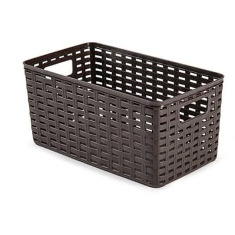 Cesta de almacenamiento organizador Rattan mimbre 5 Litros Wengue (1/4)