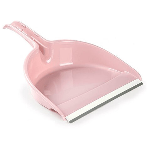 Recogedor de mano plastico con goma  Rosa claro (1/4)