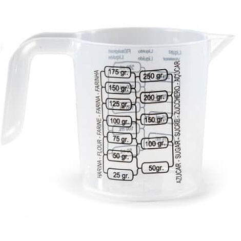 Jarra medidora plastico 250 ml Transparente (1/5)