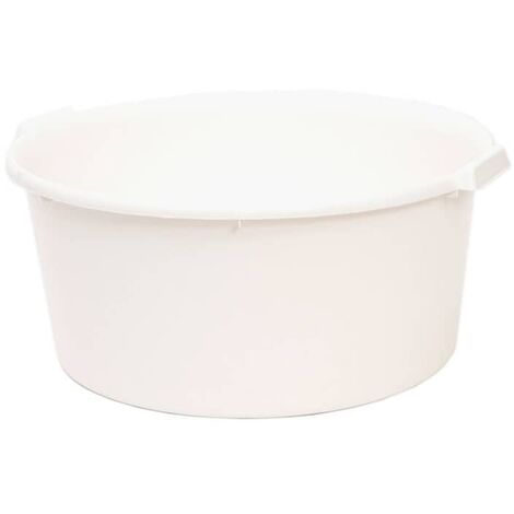 Barreño de plastico redondo con asas 40 Litros Blanco (1/4)