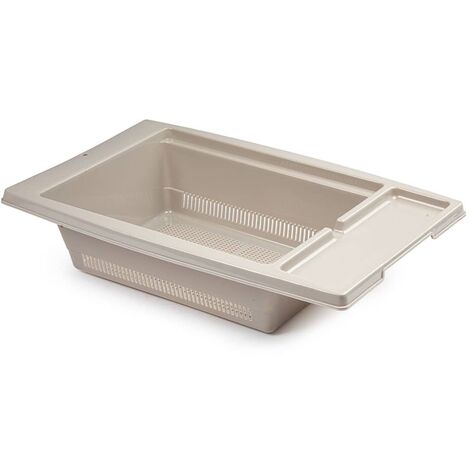 Escurreplatos para fregadero de plastico Beige (1/3)