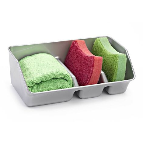 Organizador fregadero estropajero plastico Gris (1/4)