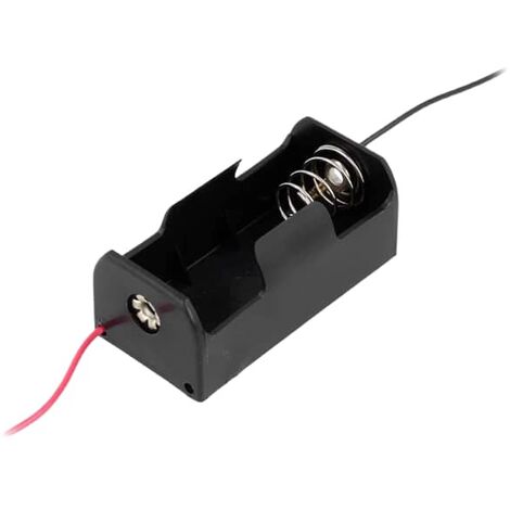 Portapilas para 1 pila D LR20 R20 de 1.5V  Negro (1/3)