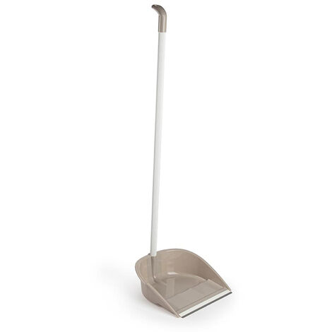 Recogedor plástico engomado con palo 89 cm  Beige