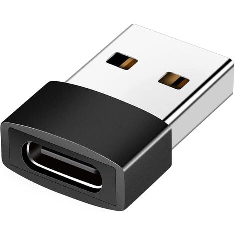 Adaptador USB C Hembra a USB Macho Negro