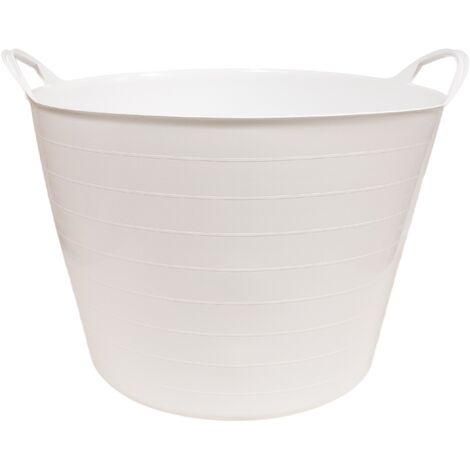 Capazo uso alimentario de plastico 42 Litros Blanco (1/4)