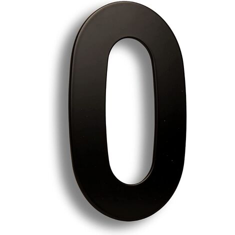 Numero 0 en acero inoxidable 152 mm Negro (1/5)