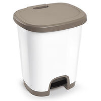 Cubo basura plastico apertura pedal 27 Litros Marron