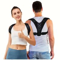 Corrector de postura espalda unisex ajustable Negro