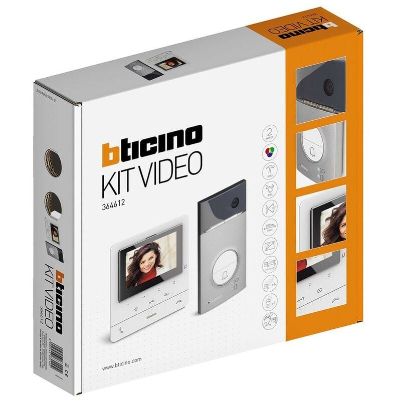 Kit Video portero Color, para vivienda unifamiliar, 2 Hilos, Monitor manos  libres Clase 100 básico y