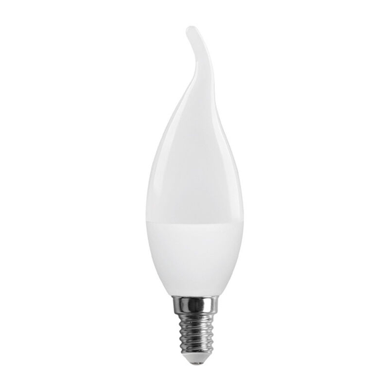 Bombilla LED, E14, Estándar, Blanco opalino, 2700K, 680 lm, Ø4,5cm