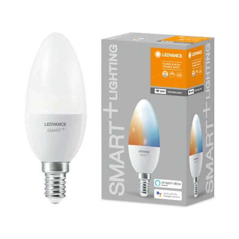 Bombilla Inteligente LED E14 4.9W 470 lm B40 WiFi Regulable LEDVANCE Smart+  - efectoLED