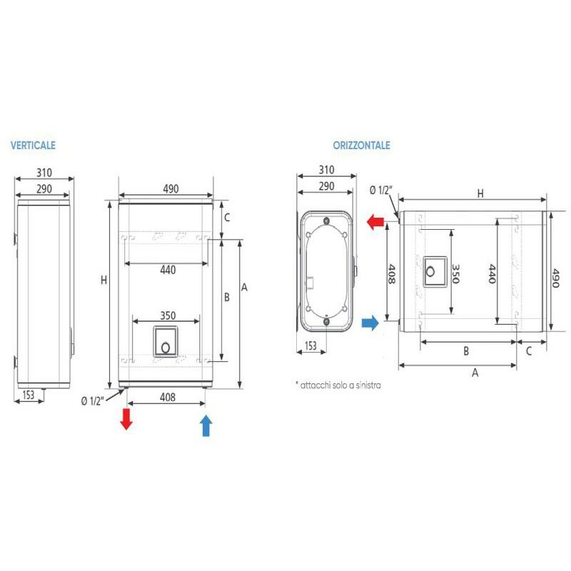 Calentador de agua eléctrico Atlantic Vertigo Steatite 50 litros 40 WIFI  Plata 831181