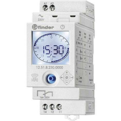 Interruptor horario digital Finder NFC 1 contacto 12.51.8.230