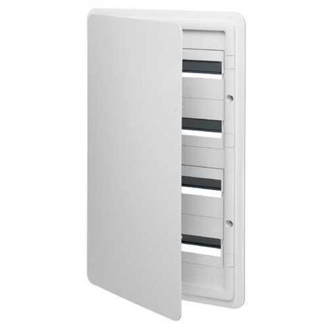 Cuadro de distribución empotrado Vimar 72 módulos DIN IP40 con puerta blanca V53172.B