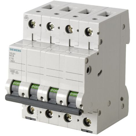 Interruptor de circuito de Siemens 4-6A 6 ka Tipo C 4 Módulos (1/2)