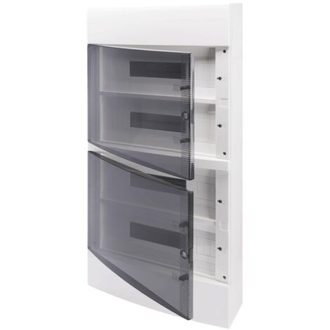 Gewiss 72 módulos (18X4) cristal ahumado IP40 GW40053