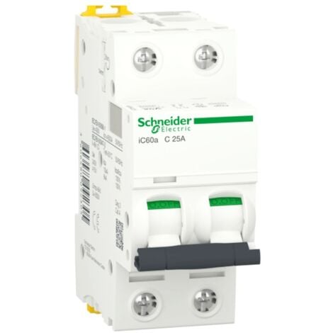 Schneider Electric - 12511 Interruptor magnetotérmico, Domae, 1P-N, 25A, C,  230V, 6000A, pack de 6 unidades