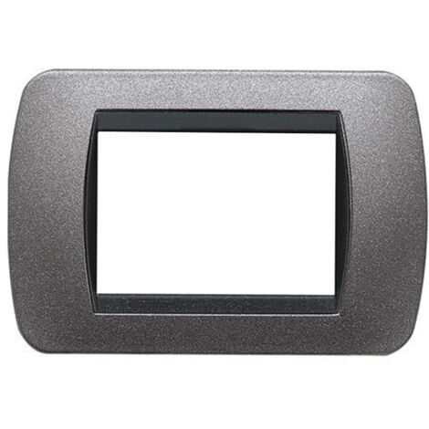 Bticino Living International placa 3 módulos grafito L4803GF