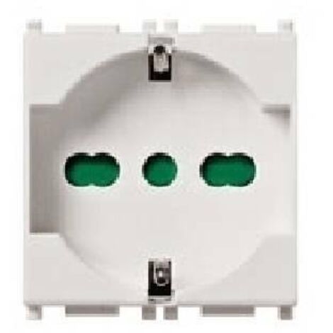 Toma universal Vimar Plana 2P+T 16A 2M Standard Italiano P40 Blanco 14210