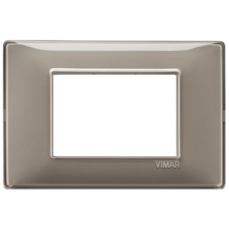 Vimar Plana placa 3 módulos color ceniza 14653.40