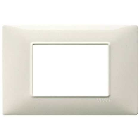 VIVimar Plana placa 3 módulos de color blanco granito 14653.06