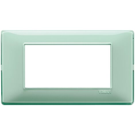 Vimar Plana placa 4 módulos color menta 14654.44