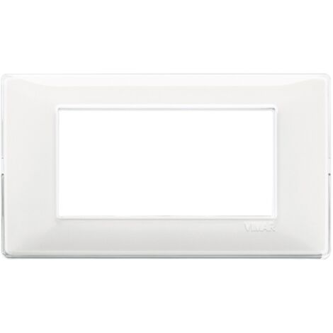 Vimar Plana placa 4 módulos color nieve 14654.41