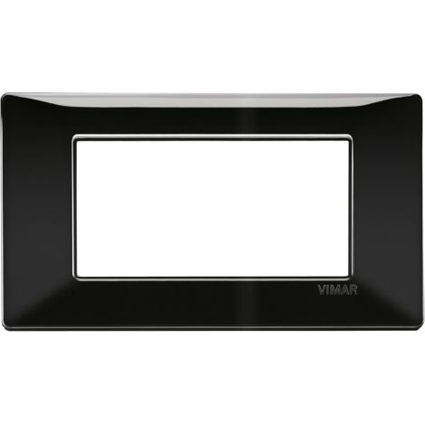 Vimar Plana placa 4 módulos de color negro 14654.05