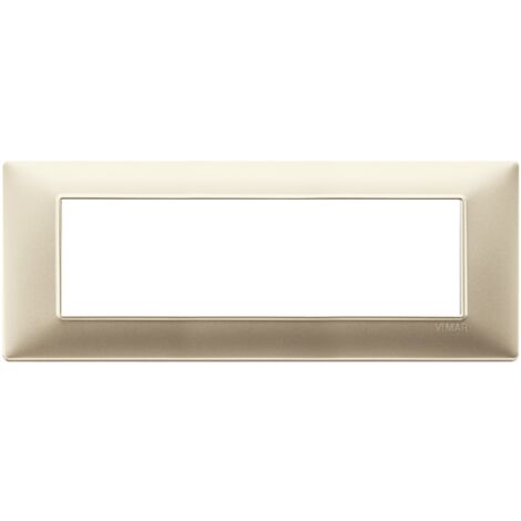 Vimar placa 7 módulos color Champán mate 14657.22