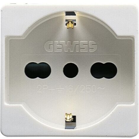 Toma schuko de dos vías del sistema Gewiss 10/16A GW20246