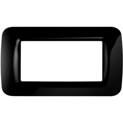 Placa de 4 módulos del sistema Gewiss negro toner GW22514