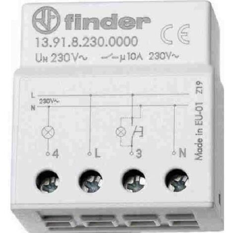 Relé electrónico de impulsos empotrado Finder FIN13918230