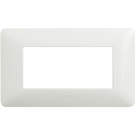 Placa Bticino Matix 4 módulos blanco AM4804BBN