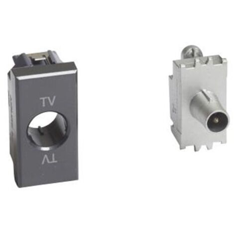 Toma de Tv y Satélite Bticino Axolute Pasante 14db Conector Macho H4202P14 (1/3)