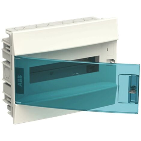 ABB Cuadro de distribución empotrado 12 módulos IP41 puerta azul petróleo blanco 41A12X12