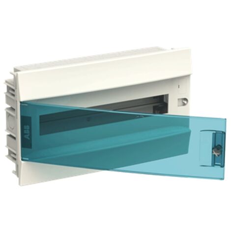 ABB Cuadro de distribución empotrado 18 módulos IP41 puerta azul petróleo blanco 41A18X12