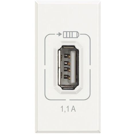Cargador USB 1.1 A Bticino Axolute Blanco HD4285C1