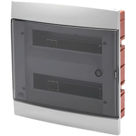 Cuadro de distribución empotrado 24 módulos +2 Gewiss 330X338X28 titanio GW40233VT