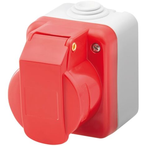 Toma de corriente industrial Gewiss 3P+E 16A IP44 GW26223 (1/3)