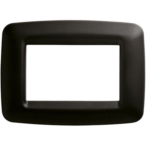 Embellecedor Gewiss Playbus Young 3 módulos negro satinado GW32303