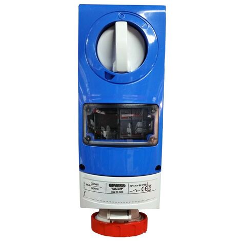 Toma de corriente con enclavamiento Gewiss 3P+N+E 16A IP66 380V GW66809