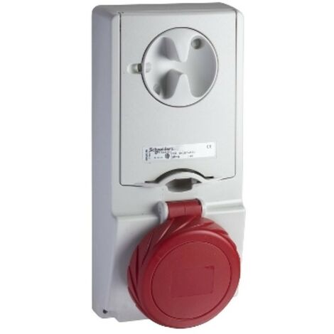 Toma de corriente vertical con enclavamiento Schneider 3X32A+E 400V IP65 82196