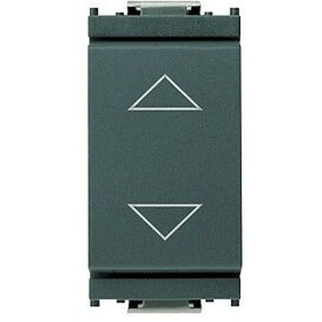 Doble pulsador Vimar Idea con interruptor 10A con flechas antracita 16150