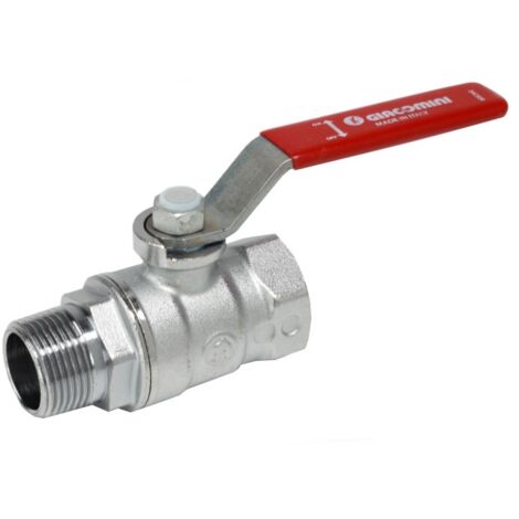Válvula de bola Giacomini M/F 1/2 con manija de palanca roja R254LX003